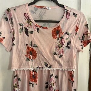 Floral Nursing Friendly Top